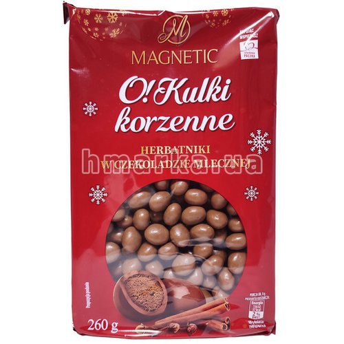 Фото Пряное печенье-шарики в молочном шоколаде Magnetic Польща, 260 г № 1