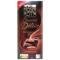 Изысканый немецкий шоколад Moser Roth Delice з тонкою начинкою праліне, 85 % какао, 150 г