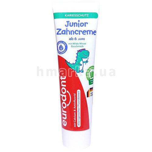 Фото Зубна паста для дітей від 6 років Eurodont Milde Minze, 100 мл № 1