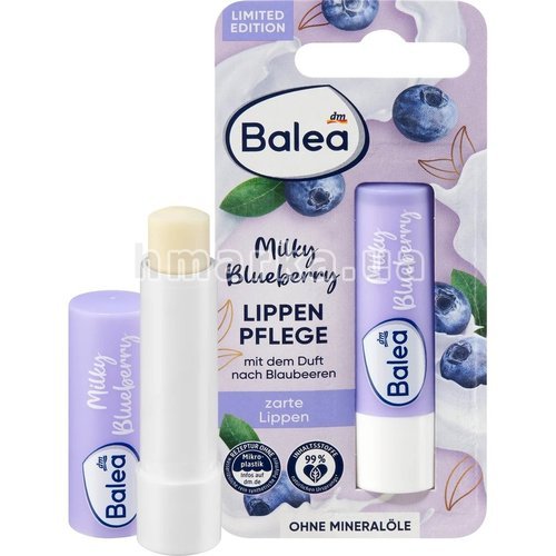 Фото Бальзам для губ Balea Milky Blueberry, 4,8 г № 1