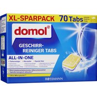 Таблетки Domol  для посудомийки All in One XL Sparpack, 70 шт.