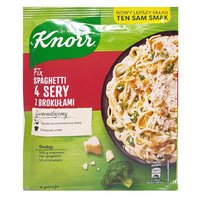 Соус Knorr для  приготування спагетті 4 сира з брокколі, 39 г, 4 порції