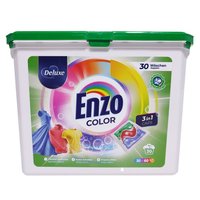 Капсули для прання кольорового одягу Enzo Deluxe 3 в 1, 30 шт.