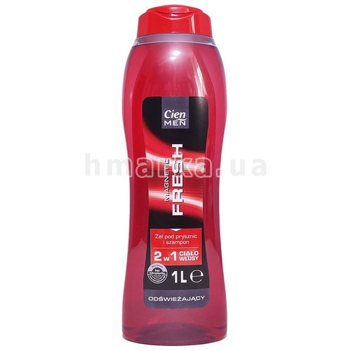 Фото Гель для душу та шампунь для чоловіків Cien Men Magnetic Fresh, 1 л № 1