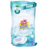 Вологі серветки для прибирання W5 універсальні Fresh, 80 шт.