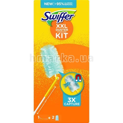 Фото Стартовый набор пыльников-магнитов Swiffer XXL, 1 держатель(90 см) + 2 насадки № 4