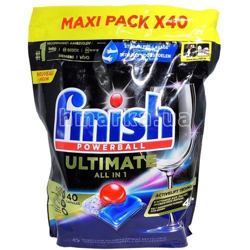 Фото Капсули для посудомийки Finish Ultimate All in 1, 40 шт. № 1