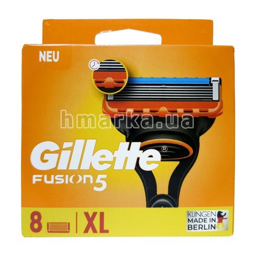 Фото Змінні касети для станка Gillette Fusion 5 лез, 8 шт. № 1