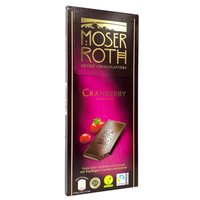 Темный шоколад Moser Roth с клюквой, 125 г