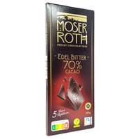 Черный горький  шоколад Moser Roth, 70% какао, 125 г