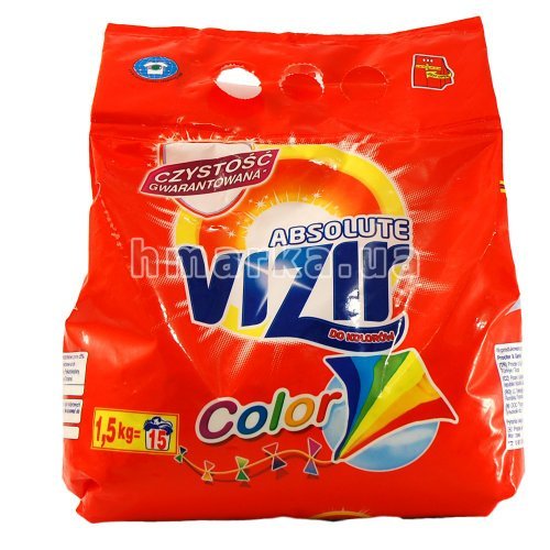 Фото Пральний порошок Vizir для кольорових речей, 1.5 кг № 1