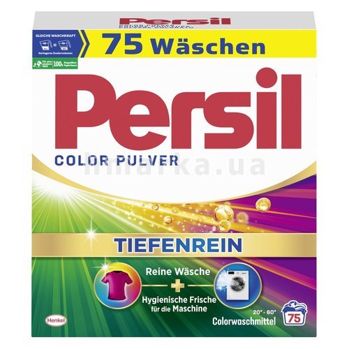 Фото Порошок для стирки цветных вещей Persil Color Pulver на 75 стирок, 4.5 кг № 1