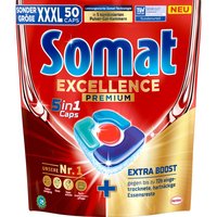 Таблетки для посудомоечной машины Somat Excellence Premium 5в1, 50 шт.