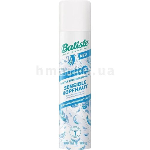 Фото Сухий шампунь для чутливої шкіри голови Batiste Sensible, 200 мл № 1