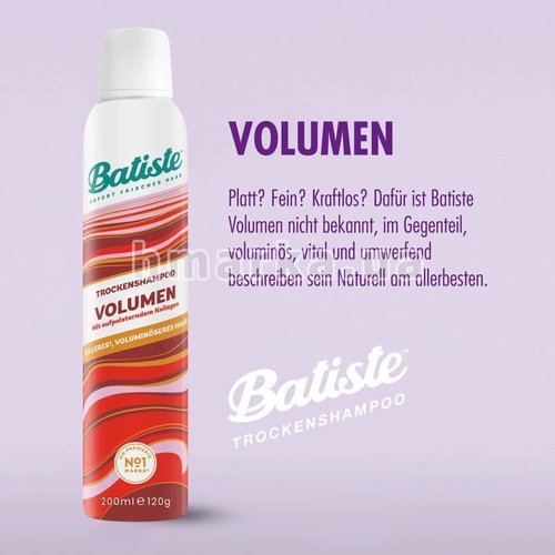 Фото Сухий шампунь з авокадо та кератином Batiste Volumen, 200 мл № 2