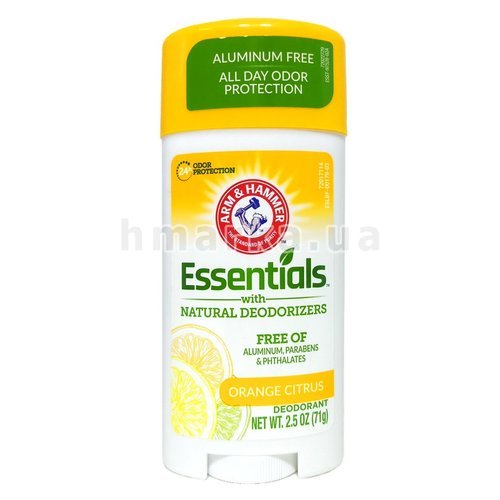 Фото Дезодорант твердый Arm&Hammer Essentials Апельсин и Лимон, 71г № 1