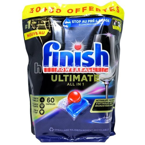 Фото Капсули для посудомийки Finish Ultimate All in 1, 60 шт. № 1