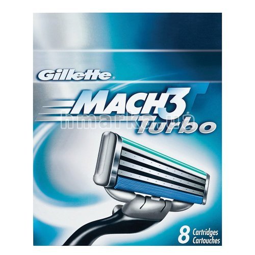 Фото Картриджі для станка Gillette Mach 3 Turbo, 8 шт. № 1