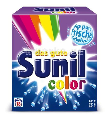 Фото Пральний порошок Sunil "Color" для кольорових речей, 1.215 кг № 1