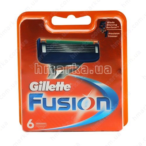 Фото Картриджі для станка Gillette Fusion, 6 шт. № 1