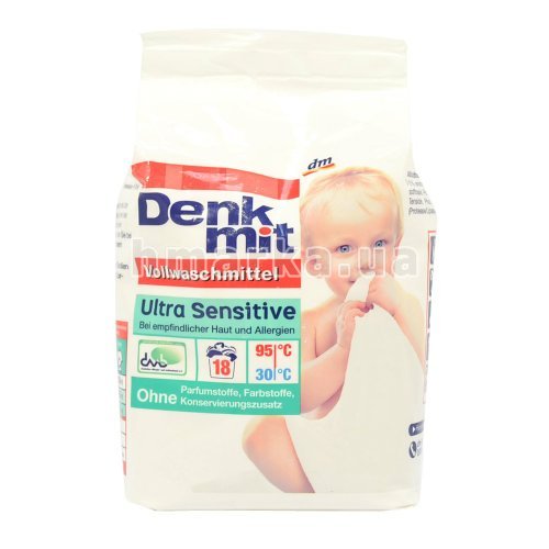 Фото Дитячий гіпоалергенний пральний порошок Denkmit Ultra Sensitive, 1.215 кг № 4