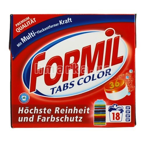 Фото Пральний порошок Formil в таблетках для кольорових речей, 36 шт. № 1