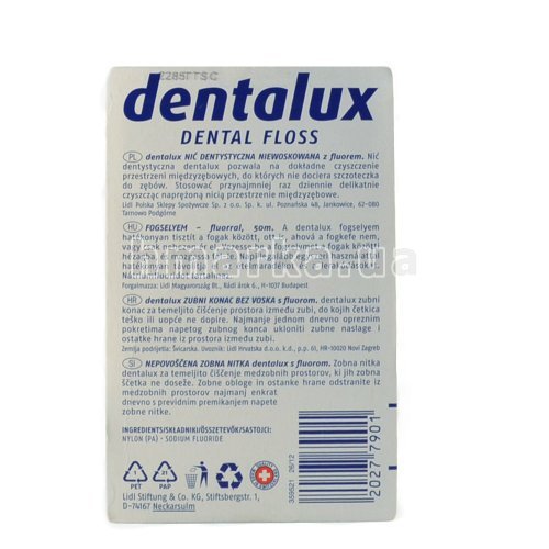 Фото Нитка для зубів Dentalux Unwaxed без воску 50м № 2