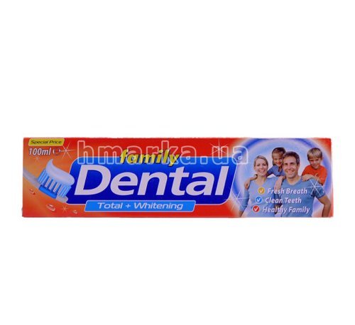Фото Зубна паста Dental Сімейна "Комплексний захист + Відбілювання" 100 мл № 1