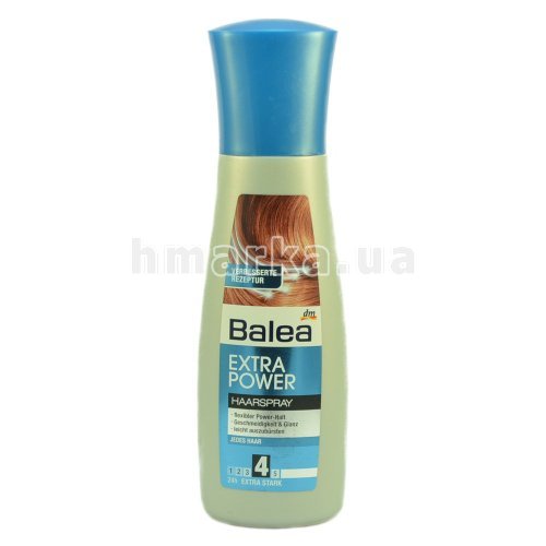 Фото Спрей для вкладання волосся Balea "Гнучкість і Блиск сильна фіксація", 150 мл № 1