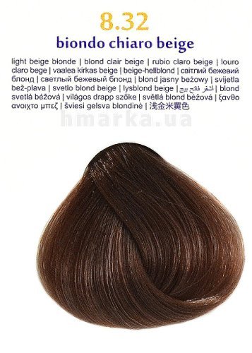 Фото Крем-фарба для волосся Brelil 8.32 світлий бежевий блонд 100мл № 1