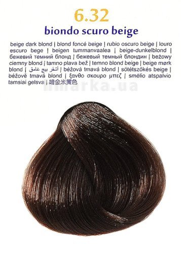 Фото Крем-фарба для волосся Brelil 6.32 бежевий темний блонд, 100 мл № 1