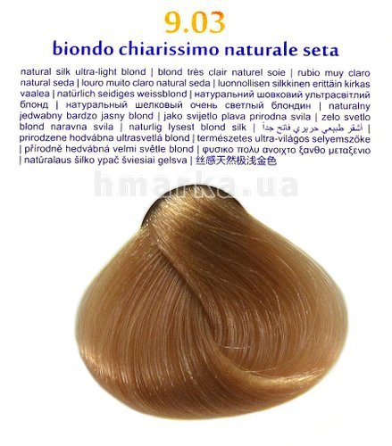 Фото Крем-фарба для волосся Brelil 9.03 натуральний шовковий ультрасвітлий блонд 100мл № 1
