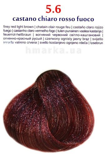 Фото Крем-фарба для волосся "Brelil 5.6 вогняний червоний світло-каштановий", 100 мл № 1