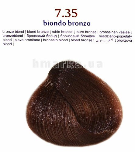 Фото Крем-фарба для волосся "Brelil 7.35 бронзовий блонд", 100 мл № 1