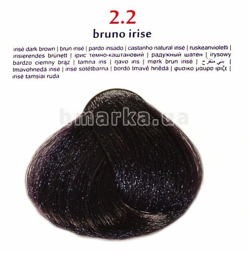 Фото Крем-фарба для волосся "Brelil 2.2 ірис темно-каштановий", 100 мл № 1