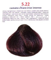 Крем-фарба для волосся "Brelil 5.22 насичений ірис світло-каштановий", 100 мл