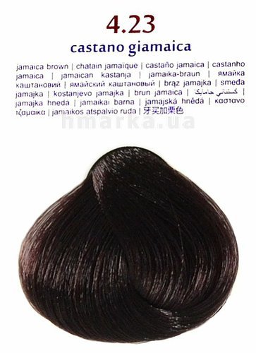 Фото Крем-фарба для волосся "Brelil 4.23 ямайка каштановий", 100 мл № 1