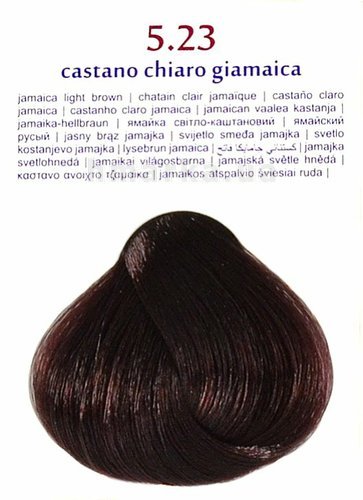 Фото Крем-фарба для волосся "Brelil 5.23 ямайка світло-каштановий", 100 мл № 1