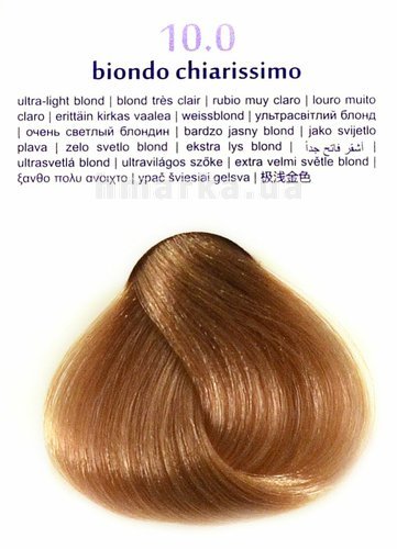 Фото Крем-фарба для волосся "Brelil 10.0 ультрасвітлий блонд", 100 мл № 1