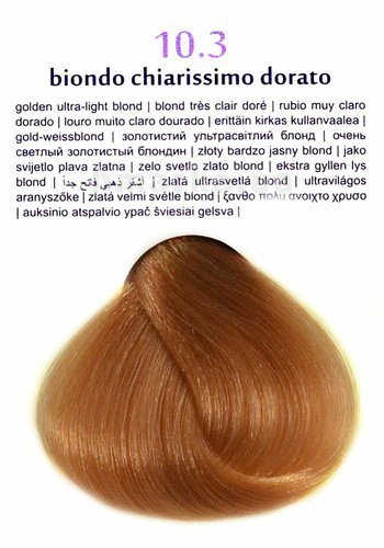 Фото Крем-фарба для волосся "Brelil 10.3 золотистий ультрасвітлий блонд", 100 мл № 1