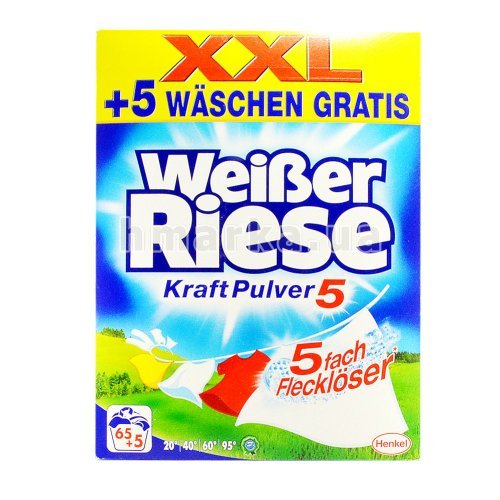 Фото Пральний порошок Weißer Riese "Kraft Pulver 5", 3.85 кг № 1