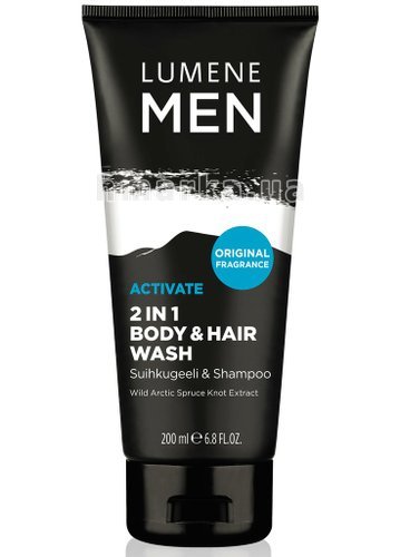 Фото Універсальний чоловічий засіб LUMENE MEN ACTIVATE 2 in 1 для волосся і тіла, 200 мл № 1