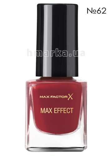 Фото Лак для нігтів Max Factor MAX EFFECT MINI NAIL № 62, червоний насичений глянцевий, 4.5 мл № 1