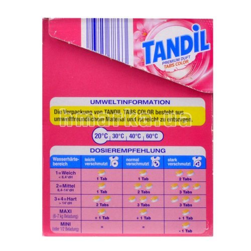 Фото Пральний порошок Tandil "Pink Apple" в таблетках для кольорових речей, 36 шт. № 4