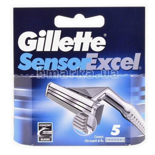Фото Картриджі для станка Gillette "Sensor Excel", 5 шт. № 1