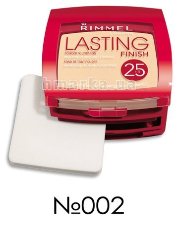 Фото Пудра компактна RIMMEL LASTING FINISH, № 002 легкий беж, 7 г № 1