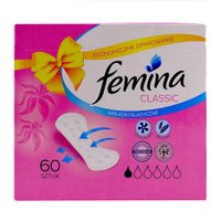 Прокладки повседневные для интимной гигиены Femina, 60 шт.