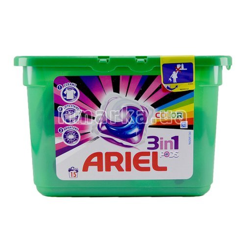 Фото Засіб для прання Ariel в капсулах для кольорової білизни 3-в-1, 22 шт. № 2
