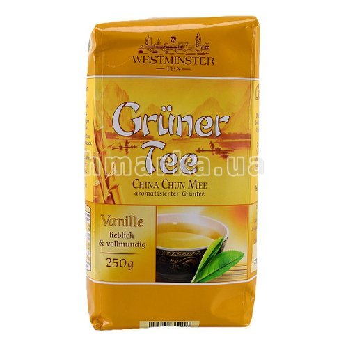 Фото Чай зелений Westminster Grüner Tea з ароматом ванілі, 250 г № 2