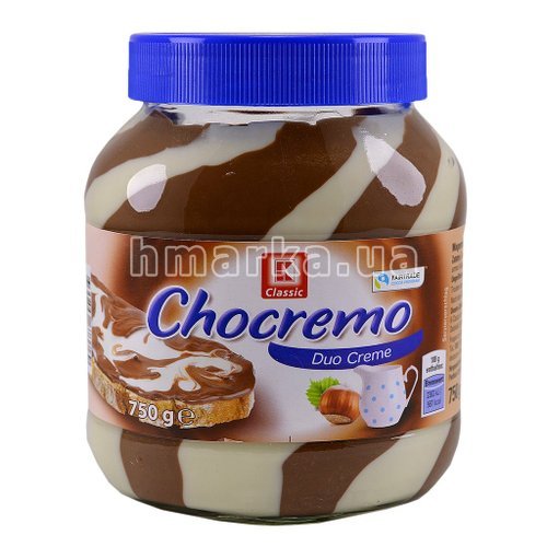 Фото Шоколадний крем K-Classic "Chocremo" шоколадно-горіховий, 750 г № 1